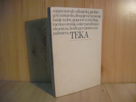 Tekstovi kritika TEKA, br.1/1972.