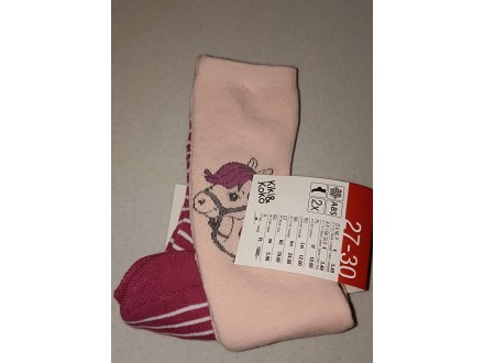 Termo zimske čarape za devojčice 2 para NOVO