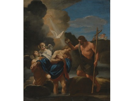 The Baptism of Christ (ca. 1650) Andrea Sacchi (Italian