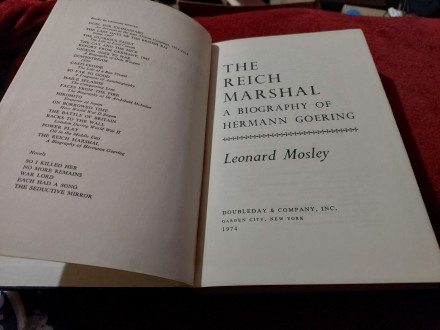 The reich marshal Leonard Goering Leonard Mosley