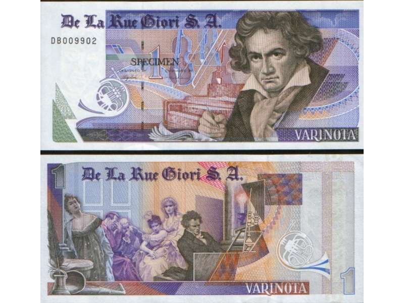 Thomas De La Rue Test Banknote - Beethoven. UNC.