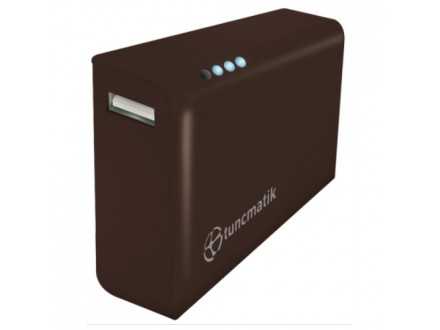 Tuncmatik Mini Charge 4000mAh PowerBank Black microUSB cable with Lightning adapter
