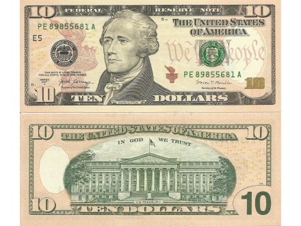 USA 10 dollars 2017. UNC