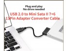 USB 2.0 to Mini Sata II 7+6 13Pin adapter