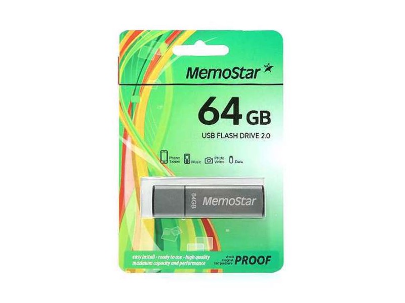 USB Flash memorija MemoStar 64GB CUBOID gun metal 2.0