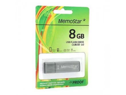 USB Flash memorija MemoStar 8GB CUBOID gun metal 3.0