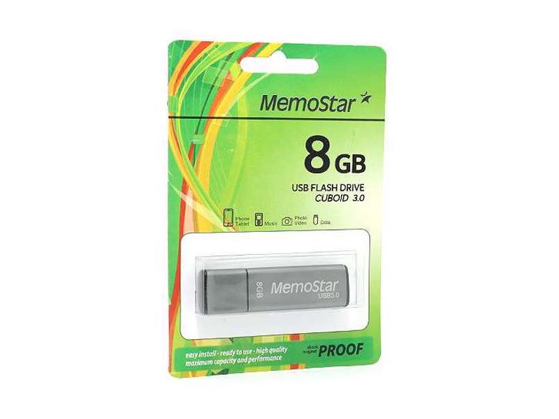 USB Flash memorija MemoStar 8GB CUBOID gun metal 3.0