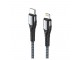 USB data kabal PD LDNIO za iPhone Type C na lightning 30W HQ sivi LC111 1m slika 1