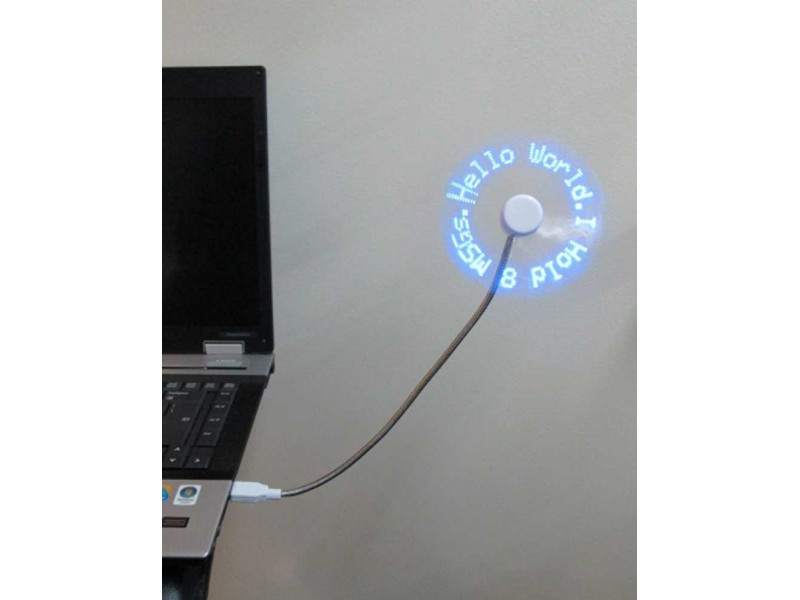 USB ventilator sa projekcijom poruke