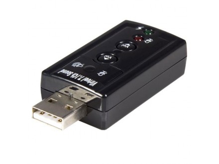 USB zvučna kartica 7.1 crne boje