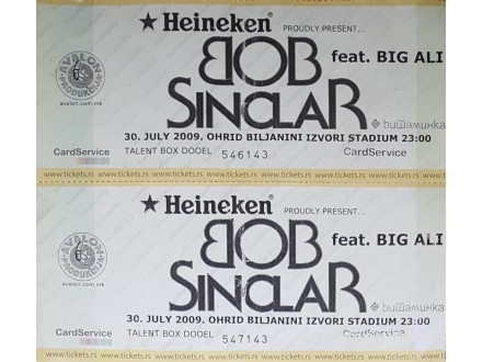 Ulaznice Za Koncert `BOB SINCLAR` Ohrid Makedonija