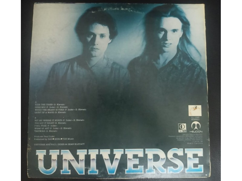 Universe ‎– Universe LP (Helidon,1989)