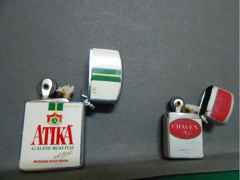 Upaljači  i privesci logo cigareta`ATIKA`i`CRAVEN A`