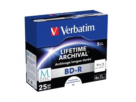 VERBATIM Blu-Ray M-DISC `KAMENI` 25GB 4X (5 komada)
