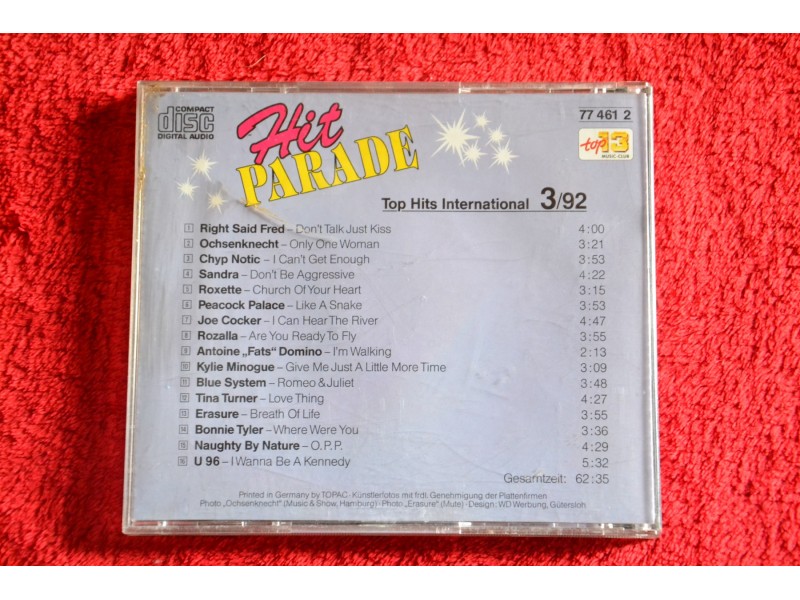 Various ‎– Hit Parade International 3/92 - original ✅