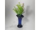Vaza Murano cvet kobalt plavo staklo slika 1