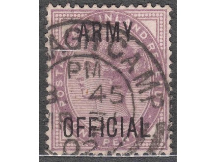 Velika Britanija 1896 službena vojna marka