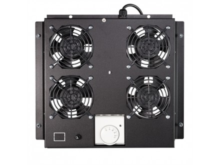 Ventilator panel LogiLink Canovate za stojeci RACK sa 4 ventilatora i termostatom,  363 x 375 x 47 mm crni