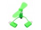 Ventilator za telefon 3in1 micro/lightning/type C zeleni slika 1