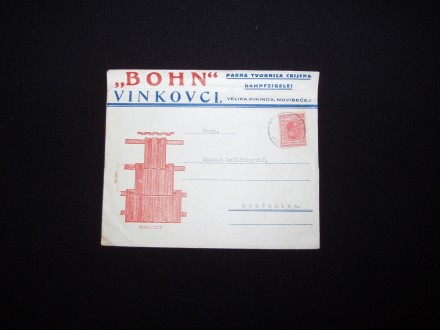 Vinkovci BOHN,koverta memorandum,oko 1929