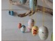 Vintage drvena viseća jaja, Uskršnja dekoracija 13 kom. slika 1