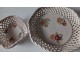Vintage dve pletene porcelanske činija ručno izradjene slika 1