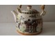 Vintage porcelanska manji čajnik bogato ručno dekorisan slika 2