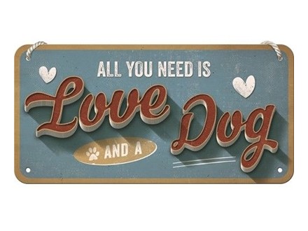 Viseći znak - Love dog - Nostalgic Art