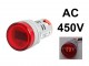 Voltmetar AC 60-450V crveni displej - 22mm slika 1