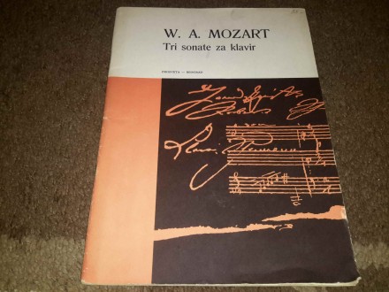 W. A. Mozart - Tri sonate za klavir