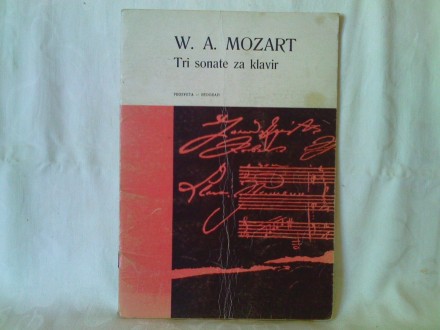 W. A. Mozart - Tri sonate za klavir