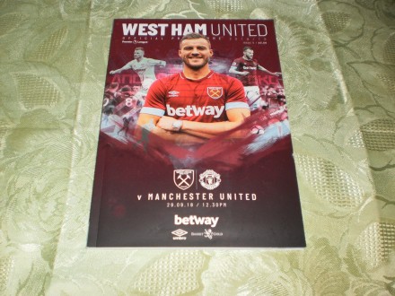 West Ham United v Manchester-Official Programme 2018/19