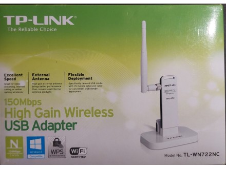 WiFi USB mrezna kartica TP-Link TL-WN722N 150Mb