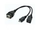 Y Cable Micro USB Male to USB A Male Female Adapter OTG slika 1