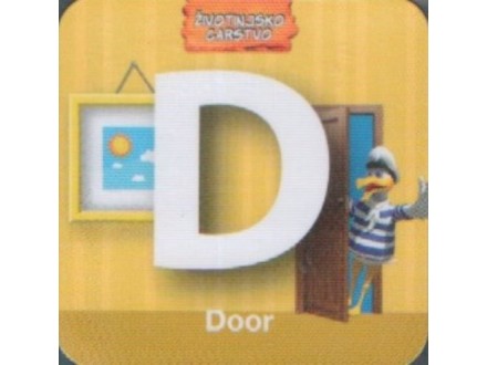ŽIVOTINJSKO CARSTVO MAGNET slovo: D - Door