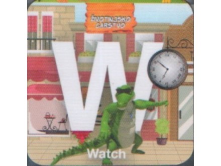 ŽIVOTINJSKO CARSTVO MAGNET slovo: W - Watch