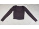 Zara braon rebrasta bluza-crop, kratka i uska slika 1