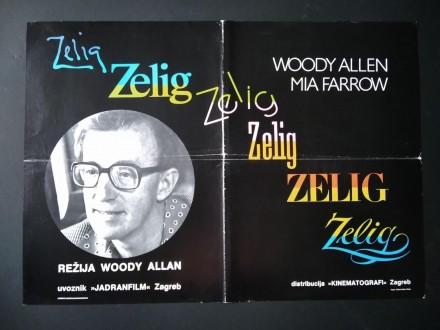 Zelig  / Woody Allan, 1983 g.  Retko !!!
