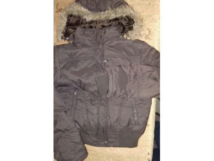 Ženska jakna sa kapuljačom-Daqipeng-XL braon