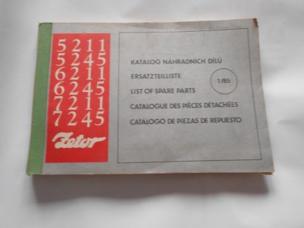 Zetor , katalog rezervnih delova, višejezično  1985.