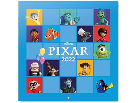 Zidni kalendar 2022 - Pixar Movies, 30x30 cm - Pixar