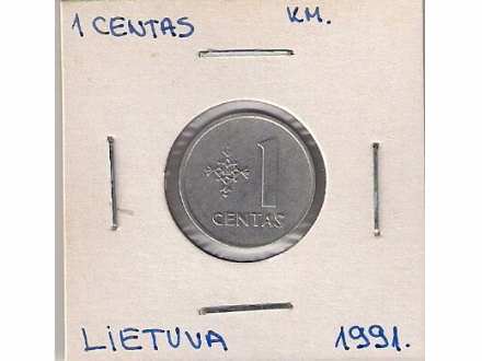 a1 Litvanija 1 centas 1991.
