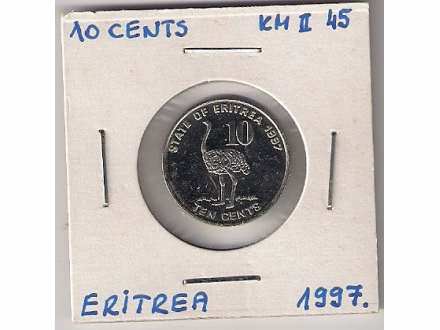 c10 Eritrea 10 cents 1997. UNC