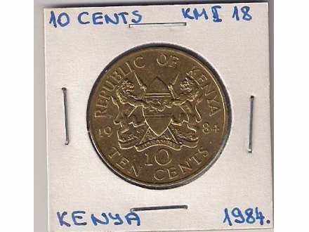 c9 Kenya (Kenija) 10 cents 1984.  KM#18