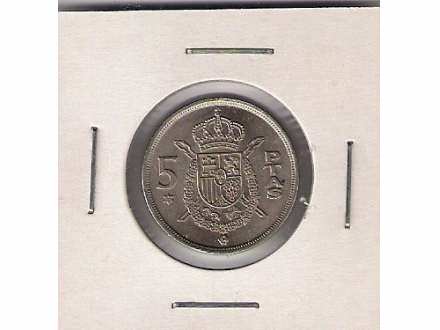 c9 Spanija 5 pesetas 1975. UNC