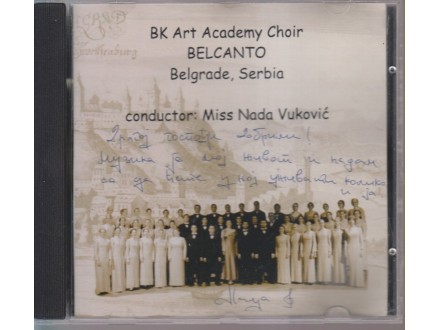 cd / BELCANTO, Serbia + posveta dirigenta Nade Vuković
