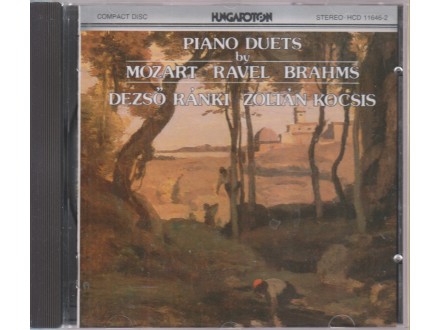 cd / PIANO DUETS by MOZART + RAVEL + BRAHMS