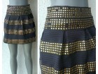 crna mini suknja sa zlatnim nitnama br S ili M