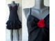 crna svečana mini haljina sa karnerima br S slika 1