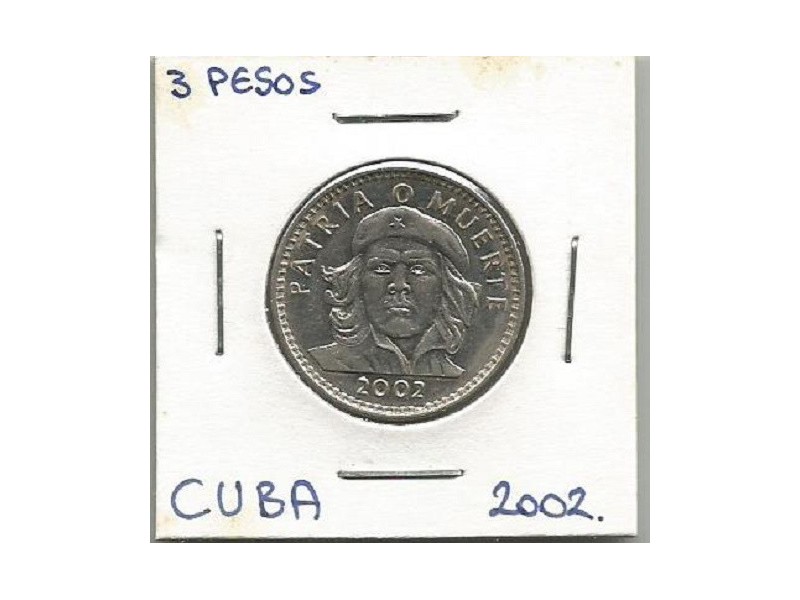 d2 Cuba Kuba 3 pesos 2002. Che Guevara
